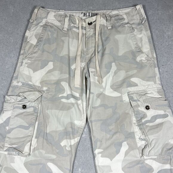 Vintage KIRRA Pants Men’s 34x32 Stone Camo Cargo Baggy Y2K Skater Grunge - Picture 2 of 14